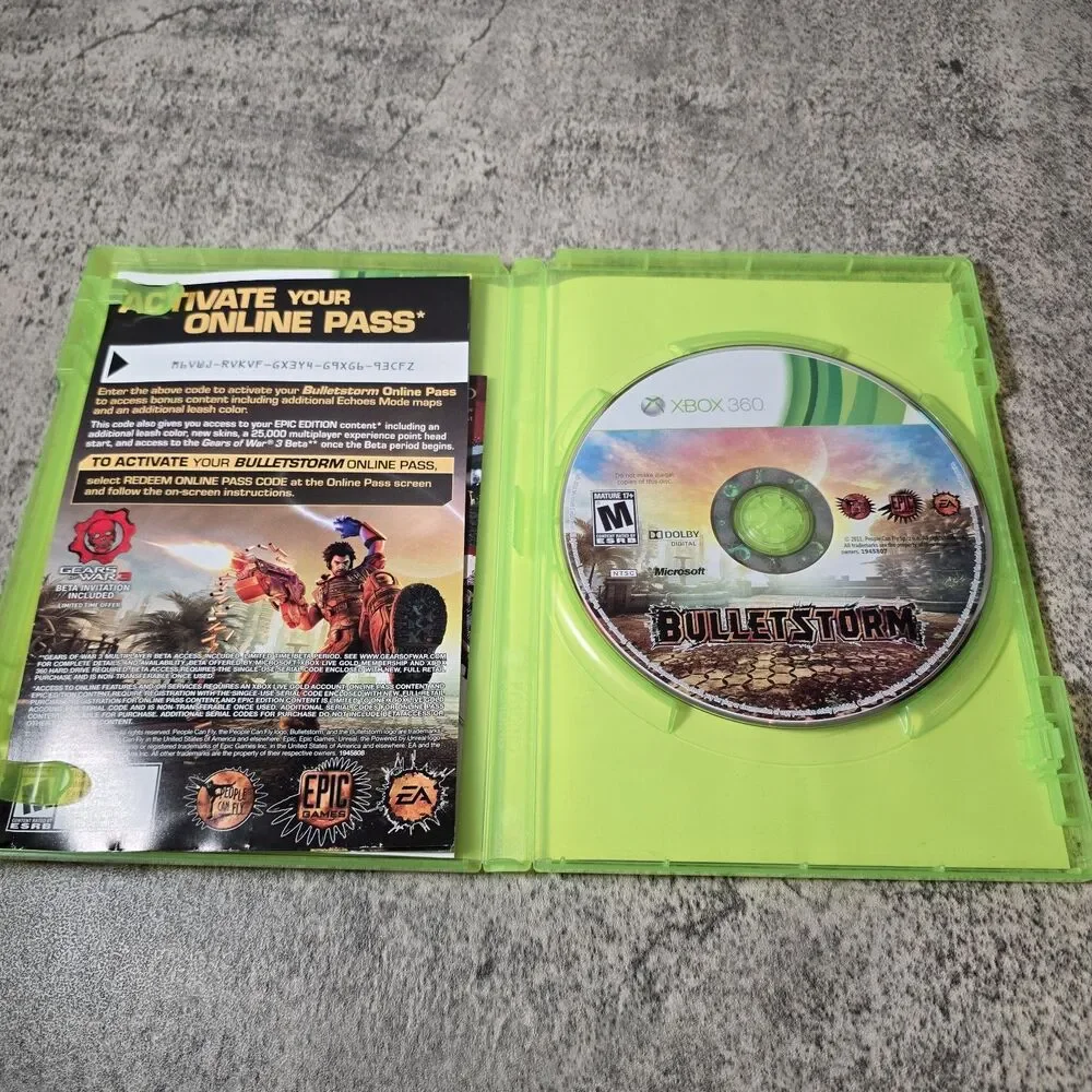 Bulletstorm -- Epic Edition (Microsoft Xbox 360, 2011) Cib Tested